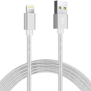 Ironten iPhone Charger Lightning Cable, 20 Pack 6 ft Silver Nylon Braided USB Charging High Speed Data Sync Transfer Cord Compatible with iPhone 14 13 12 11 Pro Max Xs Max Xr Xs X 8 7 Plus 6s 6 Ironten iPhone Charger Lightning Cable, 20 Pack 6 ft Silver Nylon Braided USB Charging High Speed Data Sync Transfer Cord Compatible with iPhone 14 13 12 11 Pro Max Xs Max Xr Xs X 8 7 Plus 6s 6