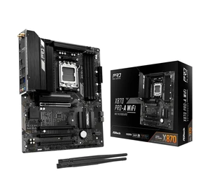 ASRock X870 Pro-A WiFi ATX Motherboard - AMD AM5 Ryzen 9000/8000/7000, DDR5 8000+(OC), PCIe 5.0, Dual USB4 Type-C, Wi-Fi 7, 2.5GbE ASRock X870 Pro-A WiFi ATX Motherboard - AMD AM5 Ryzen 9000/8000/7000, DDR5 8000+(OC), PCIe 5.0, Dual USB4 Type-C, Wi-Fi 7, 2.5GbE