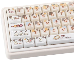 Crystal Jelly Keycaps,121 Keys Clear Translucent Cute Sushi Cat Keycaps Crystal Jelly Keycaps,121 Keys Clear Translucent Cute Sushi Cat Keycaps