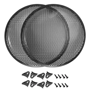 uxcell 2pcs 15" Speaker Waffle Grill Metal Mesh Subwoofer Guard uxcell 2pcs 15" Speaker Waffle Grill Metal Mesh Subwoofer Guard