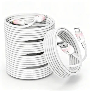 15FT USB A to USB C Cable 5-Pack, 60W Fast Charging, Ice Crystal Shell 15FT USB A to USB C Cable 5-Pack, 60W Fast Charging, Ice Crystal Shell