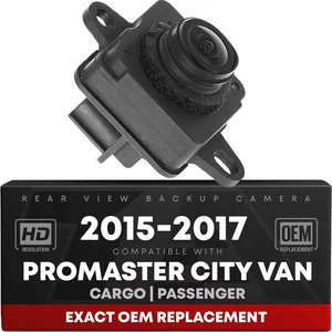 Rear View Backup Camera, Reverse Park Assist - Compatible with 2015-2017 RAM ProMaster City Cargo Van, Passenger Van - OEM 68334451AA, 68311544AA, 68263903AA, 592-055, CH1960121 Rear View Backup Camera, Reverse Park Assist - Compatible with 2015-2017 RAM ProMaster City Cargo Van, Passenger Van - OEM 68334451AA, 68311544AA, 68263903AA, 592-055, CH1960121