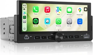 Car Radio 1 DIN 6.86 Inch, Wireless CarPlay Android Auto Car Stereo, Bluetooth Hands-Free, FM Radio, Steering Wheel Control, MirrorLink, AUX Input, Equalizer Multimedia Player with HD Reversing Car Radio 1 DIN 6.86 Inch, Wireless CarPlay Android Auto Car Stereo, Bluetooth Hands-Free, FM Radio, Steering Wheel Control, MirrorLink, AUX Input, Equalizer Multimedia Player with HD Reversing
