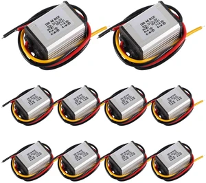 DWEII 10PCS DC-DC Buck Power Converter Module, Adjustable Voltage Regulator 8-22V to 3-15V 5V 12V 3A Buck Converter for Car Auto Vehicle Motor DWEII 10PCS DC-DC Buck Power Converter Module, Adjustable Voltage Regulator 8-22V to 3-15V 5V 12V 3A Buck Converter for Car Auto Vehicle Motor