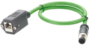 M12 8Pin A Code to RJ45 Female Industrial Cat6A Ethernet Cable with Screw Lock IP67 10Gbps Shielded GigE Vision Cable for Industrial Camera Machion Vision Profinet PLC Sensor(0.5M/1.64FT) M12 8Pin A Code to RJ45 Female Industrial Cat6A Ethernet Cable with Screw Lock IP67 10Gbps Shielded GigE Vision Cable for Industrial Camera Machion Vision Profinet PLC Sensor(0.5M/1.64FT)