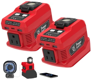 Mightrench 2 Pack 220W Power Inverter Compatible with Milwaukee 18V Battery Mightrench 2 Pack 220W Power Inverter Compatible with Milwaukee 18V Battery