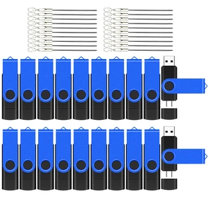 16GB 20-Pack 2-in-1 Flash Drive EASTBULL OTG USB 2.0 Type-C Drive Black 16GB 20-Pack 2-in-1 Flash Drive EASTBULL OTG USB 2.0 Type-C Drive Black