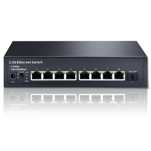 STEAMEMO 8-Port 2.5G Ethernet Switch with 10G SFP ^^ Plug-and-Play Unmanaged Network Switch ^^ 60Gbps Switching Capacity ^^ Compatible with Gigabit/2.5Gb Multi-Gig for NAS, PC, Gaming & Home Office STEAMEMO 8-Port 2.5G Ethernet Switch with 10G SFP ^^ Plug-and-Play Unmanaged Network Switch ^^ 60Gbps Switching Capacity ^^ Compatible with Gigabit/2.5Gb Multi-Gig for NAS, PC, Gaming & Home Office