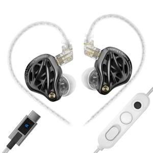 KZ Vibe X USB C Headphone, 2DD in Ear Monitor with Audio Haptic IEM Mic KZ Vibe X USB C Headphone, 2DD in Ear Monitor with Audio Haptic IEM Mic