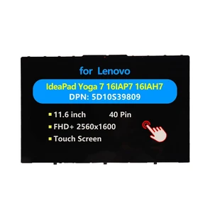 5D10S39808 5D10S39809 Replacement Laptop for Lenovo IdeaPad Yoga 7 16IAP7 16IAH7 16" Touch Screen Digitizer Assembly LCD Display Module with Bezel QHD 2560x1600 40 Pin 5D10S39808 5D10S39809 Replacement Laptop for Lenovo IdeaPad Yoga 7 16IAP7 16IAH7 16" Touch Screen Digitizer Assembly LCD Display Module with Bezel QHD 2560x1600 40 Pin