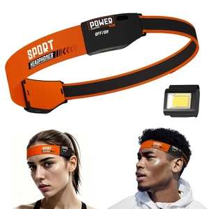 Headband Headphones & Open-Ear Headband with HD External Speakers, Bluetooth Sport Headphones for Running, Walking, Fitness, Breathable Sweat-Wicking Band with LED Headlamp, 12H Playtime, Orange Headband Headphones & Open-Ear Headband with HD External Speakers, Bluetooth Sport Headphones for Running, Walking, Fitness, Breathable Sweat-Wicking Band with LED Headlamp, 12H Playtime, Orange