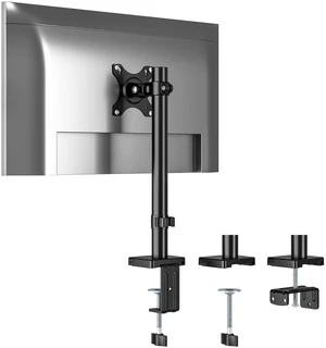 5Rcom Single Monitor Mount, Single Arm Monitor Stand with Height Adjustment Computer Monitor Arm Supports 17 to 35 Inch with C Clamp & Grommet Desk Mount Hold up to 27lbs 5Rcom Single Monitor Mount, Single Arm Monitor Stand with Height Adjustment Computer Monitor Arm Supports 17 to 35 Inch with C Clamp & Grommet Desk Mount Hold up to 27lbs