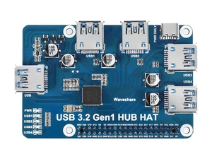 Waveshare USB 3.2 Gen1 HUB HAT, Compatible with Raspberry Pi 5/4B/3B/Zero/Zero W/Zero 2W/Pico/Pico W/Pico WH, 4X USB 3.2 Gen1 Ports, No Driver Required Waveshare USB 3.2 Gen1 HUB HAT, Compatible with Raspberry Pi 5/4B/3B/Zero/Zero W/Zero 2W/Pico/Pico W/Pico WH, 4X USB 3.2 Gen1 Ports, No Driver Required