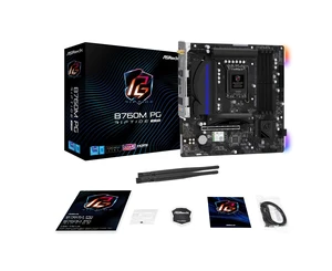 ASRock B760M PG Riptide WiFi Micro-ATX Motherboard ^^ Supports 14th/13th/12th Gen Intel ^^ DDR5 7200+ (OC) ^^ WiFi 6E ^^ 2.5G LAN ^^ 14+1+1 Power Phase ^^ Front & Rear USB-C ASRock B760M PG Riptide WiFi Micro-ATX Motherboard ^^ Supports 14th/13th/12th Gen Intel ^^ DDR5 7200+ (OC) ^^ WiFi 6E ^^ 2.5G LAN ^^ 14+1+1 Power Phase ^^ Front & Rear USB-C