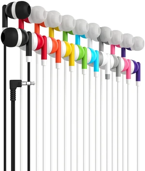 Maeline 300 Pack Bulk Earbuds, Wired 3.5mm in-Ear Headphones for Classroom, Students, School, Individually Wrapped Earbuds for Laptop, Tablet, Chromebook for Travel, Library, Hotel Maeline 300 Pack Bulk Earbuds, Wired 3.5mm in-Ear Headphones for Classroom, Students, School, Individually Wrapped Earbuds for Laptop, Tablet, Chromebook for Travel, Library, Hotel