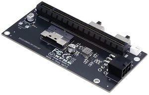 chenyang SlimSAS SFF-8654 8i to PCIe 4.0/5.0 X16 PCI Express Expansion Card Adapter with 12V 6Pin Power Port and Power Switch for eGPU Graphics/Sound/LAN Card chenyang SlimSAS SFF-8654 8i to PCIe 4.0/5.0 X16 PCI Express Expansion Card Adapter with 12V 6Pin Power Port and Power Switch for eGPU Graphics/Sound/LAN Card
