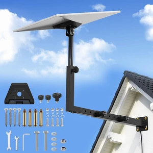 Starlink Mount for Standard 4/4X/Gen 3/V3, Adjustable Starlink Dish Mount with Telescoping Support Arm, Heavy Duty Outdoor Gen 3 Bracket for Concrete & Wood Walls, Rustproof Weatherproof Steel Starlink Mount for Standard 4/4X/Gen 3/V3, Adjustable Starlink Dish Mount with Telescoping Support Arm, Heavy Duty Outdoor Gen 3 Bracket for Concrete & Wood Walls, Rustproof Weatherproof Steel