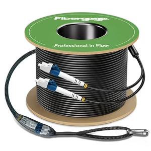 FibergagaOutdoor LC to LC OS2 Fiber Patch Cable Singlemode,300M(1000ft) FibergagaOutdoor LC to LC OS2 Fiber Patch Cable Singlemode,300M(1000ft)