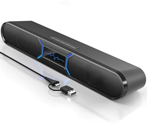 HEGMUXCO Computer Speakers for Desktop PC, 10W Bluetooth PC Soundbar with Dual Bass Reflex, USB-C/USB-A Audio Powered, 6-Mode RGB Gaming Speaker for Monitor, Laptop and Desktop HEGMUXCO Computer Speakers for Desktop PC, 10W Bluetooth PC Soundbar with Dual Bass Reflex, USB-C/USB-A Audio Powered, 6-Mode RGB Gaming Speaker for Monitor, Laptop and Desktop