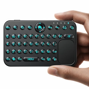 HOU Mini Bluetooth Keyboard, Magnetic Portable Touchpad& 7-Color Backlight HOU Mini Bluetooth Keyboard, Magnetic Portable Touchpad& 7-Color Backlight