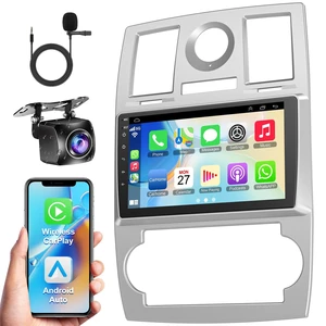 5G WiFi Car Radio for Jeep Chrysler 300 300C 2004-2011 with Wireless Carplay&Android Auto, 9 Inch 4+64GB Chrysler Stereo with Voice Control WiFi GPS BT5.2 EQ DSP FM Backup Camera 5G WiFi Car Radio for Jeep Chrysler 300 300C 2004-2011 with Wireless Carplay&Android Auto, 9 Inch 4+64GB Chrysler Stereo with Voice Control WiFi GPS BT5.2 EQ DSP FM Backup Camera