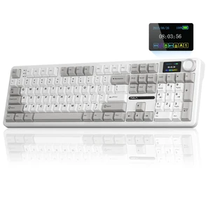 AULA F108 PRO Wireless Mechanical Keyboard with Screen & Knob, Full Size Keyboard with Silent Switch, Tri-Mode BT5.0/2.4GHz/USB-C, Pre-lubed Switches, RGB Backlit Hot Swappable Custom Gaming Ke AULA F108 PRO Wireless Mechanical Keyboard with Screen & Knob, Full Size Keyboard with Silent Switch, Tri-Mode BT5.0/2.4GHz/USB-C, Pre-lubed Switches, RGB Backlit Hot Swappable Custom Gaming Ke