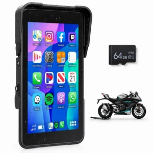 Motorcycle Carplay Screen 5 Inch GPS Navigation System with Wireless Carplay and Android Auto IP68 Waterproof Portable Screen Plug and Play with Bluetooth Navigation Software Upgrade Brightness Motorcycle Carplay Screen 5 Inch GPS Navigation System with Wireless Carplay and Android Auto IP68 Waterproof Portable Screen Plug and Play with Bluetooth Navigation Software Upgrade Brightness