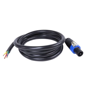 HBU 1-Pack 4 Wire Speakon to Bare Cable - 12 Feet, 4 Conductors, Road Tour HBU 1-Pack 4 Wire Speakon to Bare Cable - 12 Feet, 4 Conductors, Road Tour