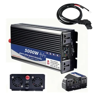 5000W Power Inverter 48V DC to 110V AC Converter with LED Display Dual AC Outlets Dual Fans Radiating for RV, Camp, Boat and Home Emergency Portable Pure Sine Wave Inverter (Smart Screen, 5000W 48V) 5000W Power Inverter 48V DC to 110V AC Converter with LED Display Dual AC Outlets Dual Fans Radiating for RV, Camp, Boat and Home Emergency Portable Pure Sine Wave Inverter (Smart Screen, 5000W 48V)