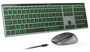 seenda COE64-3 Pro Wireless Bluetooth Keyboard Mouse Combo, 7-Color Backlit seenda COE64-3 Pro Wireless Bluetooth Keyboard Mouse Combo, 7-Color Backlit