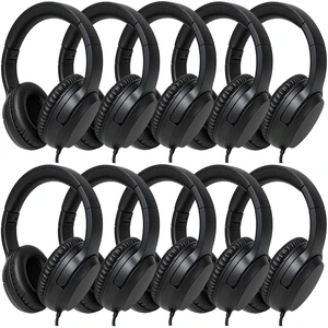 MIXCU Classroom Wired Headphones 10-Pack, Over-Ear 3.5mm for K-12 Schools MIXCU Classroom Wired Headphones 10-Pack, Over-Ear 3.5mm for K-12 Schools