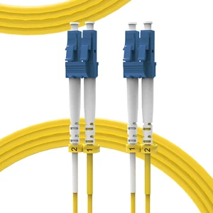 KeepFly Fiber OS2 LC to LC Fiber Patch Cable 100m/328ft, 10G - 9/125m - Duplex, SMF Single Mode Fiber Jumper Cable Cord LSZH(Yellow) - 100M(328ft) KeepFly Fiber OS2 LC to LC Fiber Patch Cable 100m/328ft, 10G - 9/125m - Duplex, SMF Single Mode Fiber Jumper Cable Cord LSZH(Yellow) - 100M(328ft)