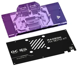Copper GPU Water Cooling Block GPU Waterblock Graphics Card Water Cooling Block for PowerColor RX 9070 XT 16GB Hellhound Spectral White, with Backplane Copper GPU Water Cooling Block GPU Waterblock Graphics Card Water Cooling Block for PowerColor RX 9070 XT 16GB Hellhound Spectral White, with Backplane
