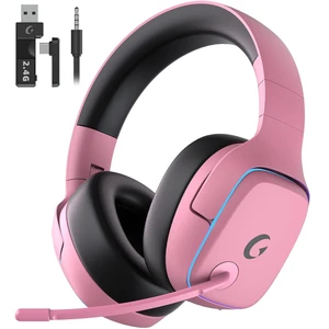 Gvyugke 2.4GHz Wireless Gaming Headsets for PS5, PS4, PC, Switch, BlushPink Gvyugke 2.4GHz Wireless Gaming Headsets for PS5, PS4, PC, Switch, BlushPink