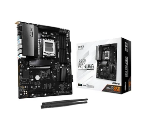 ASRock AMD B850 Pro A WiFi 6E Socket AM5 Ryzen 9000, 8000 and 7000 Series DDR5 up to 8000+ (OC) MHz 256GB ATX Motherboard M.2 SATA3 6.0 Gb/s PCIe 5.0 BIOS Flashback Realtek 2.5G LAN ASRock AMD B850 Pro A WiFi 6E Socket AM5 Ryzen 9000, 8000 and 7000 Series DDR5 up to 8000+ (OC) MHz 256GB ATX Motherboard M.2 SATA3 6.0 Gb/s PCIe 5.0 BIOS Flashback Realtek 2.5G LAN