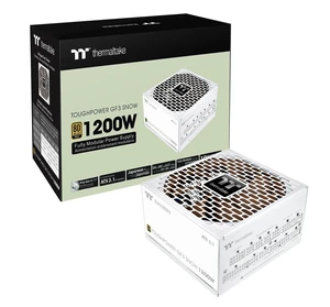 Thermaltake Toughpower GF3 1200W; ATX 3.1; x2 Native PCIe 5.1 12V-2x6; Flat Cables; Japanese Main Capacitors; Colored Custom 135mm Fan; 80 Plus Gold Certified; Snow; PS-TPD-11200FNFAGU-N Thermaltake Toughpower GF3 1200W; ATX 3.1; x2 Native PCIe 5.1 12V-2x6; Flat Cables; Japanese Main Capacitors; Colored Custom 135mm Fan; 80 Plus Gold Certified; Snow; PS-TPD-11200FNFAGU-N