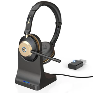 Earbay 5.3 Bluetooth Headset with USB Dongle & Noise Canceling Mic, Wireless Headset with Mic for Work, 50Hrs Playtime Wireless Headphones with Charge Dock & Mic Mute, for PC/Laptop/Phon Earbay 5.3 Bluetooth Headset with USB Dongle & Noise Canceling Mic, Wireless Headset with Mic for Work, 50Hrs Playtime Wireless Headphones with Charge Dock & Mic Mute, for PC/Laptop/Phon