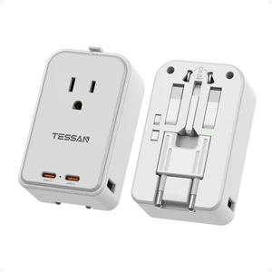 TESSAN Universal Travel Adapter PD 45W, 1 Pack TESSAN Universal Travel Adapter PD 45W, 1 Pack