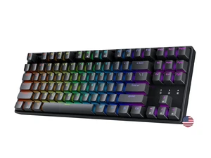 Geeky GK80 Tenkeyless ^^ Hot Swappable Mechanical Gaming Keyboard ^^ 87 Keys Multi Color RGB LED Backlit for PC/Mac Gamer ^^ ANSI US American Layout (Black, Mechanical Speed Yellow) Geeky GK80 Tenkeyless ^^ Hot Swappable Mechanical Gaming Keyboard ^^ 87 Keys Multi Color RGB LED Backlit for PC/Mac Gamer ^^ ANSI US American Layout (Black, Mechanical Speed Yellow)