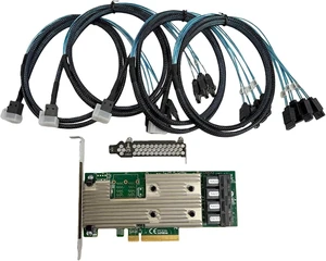 SVNXINGTII 9305-16i SAS9305-16i 12Gbs 4 Port HBA Card 4*SFF-8643-SATA Cable SVNXINGTII 9305-16i SAS9305-16i 12Gbs 4 Port HBA Card 4*SFF-8643-SATA Cable