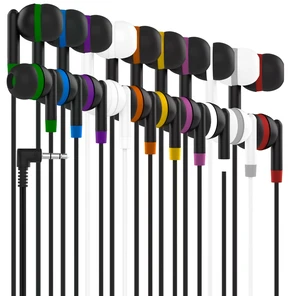 Maeline Bulk Earbuds 100 Pack in Ear Headphones Wired 3.5mm School Earbuds for Students, Classroom Listening, Testing, Libraries, Chromebook, Tablet & Laptop Use Maeline Bulk Earbuds 100 Pack in Ear Headphones Wired 3.5mm School Earbuds for Students, Classroom Listening, Testing, Libraries, Chromebook, Tablet & Laptop Use