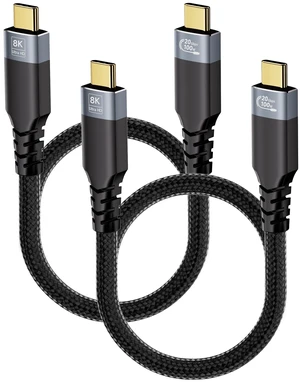UPPDEFFST 2-Pack USBC Cables Compatible with Thunderbolt 3,USB 3.2 Gen 2,20Gbps High-Speed Transfer,100W Fast Charging,8K@30Hz & 4K@120Hz Video,3FT TypeC Cord for Laptop, Monitor,Docking Station,SSD UPPDEFFST 2-Pack USBC Cables Compatible with Thunderbolt 3,USB 3.2 Gen 2,20Gbps High-Speed Transfer,100W Fast Charging,8K@30Hz & 4K@120Hz Video,3FT TypeC Cord for Laptop, Monitor,Docking Station,SSD