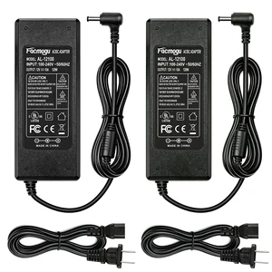 Facmogu 2 Pack 12V 10A Power Supply, 120W AC to DC Adapter 5.5x2.1mm &2.5mm Facmogu 2 Pack 12V 10A Power Supply, 120W AC to DC Adapter 5.5x2.1mm &2.5mm