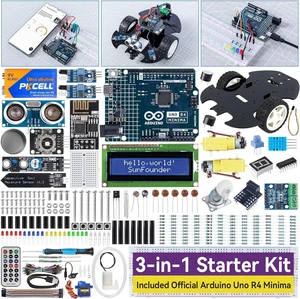 SunFounder 3-in-1 Super Starter Kit with Original Arduino Uno R4 Minima, IoT&Smart Car Projects, ESP8266 WiFi, 50+ Step-by-Step Tutorials for Beginners to Engineers, RoHS Compliant SunFounder 3-in-1 Super Starter Kit with Original Arduino Uno R4 Minima, IoT&Smart Car Projects, ESP8266 WiFi, 50+ Step-by-Step Tutorials for Beginners to Engineers, RoHS Compliant