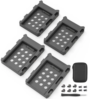 DecorStat 2.5" SSD to 3.5" SATA Hard Disk Drive Adapter ABS SSD Mounting Bracket Kit 4 Pack Internal Drive Bay Converter Hard Drive Caddy Case Tray SSD Holder HDD Cage with Portable Bag Hot Swap Plug DecorStat 2.5" SSD to 3.5" SATA Hard Disk Drive Adapter ABS SSD Mounting Bracket Kit 4 Pack Internal Drive Bay Converter Hard Drive Caddy Case Tray SSD Holder HDD Cage with Portable Bag Hot Swap Plug