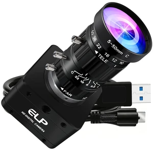 ELP High Speed 4K 60FPS USB Camera Manual Zoom Webcam for Computer, Mini UVC 2160P USB3.0/2.0 Lightburn Cameras for Windows, Linux, Mac, Pi, 5-50mm 10X Varifocal IMX678 Web Cam for Laptop Jetson Nano ELP High Speed 4K 60FPS USB Camera Manual Zoom Webcam for Computer, Mini UVC 2160P USB3.0/2.0 Lightburn Cameras for Windows, Linux, Mac, Pi, 5-50mm 10X Varifocal IMX678 Web Cam for Laptop Jetson Nano