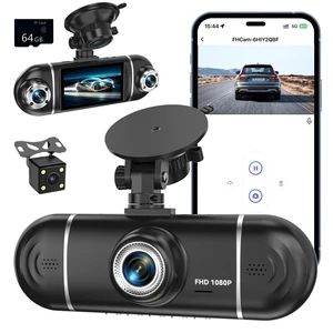 4 Channel 1080P Dash Cam Front Rear Left Right, 170 Wide Angle Car Camera with 5GHz WiFi App Control, Super Night Vision, 24H Parking Monitor, G-Sensor, Loop Recording, 64GB SD Card Included 4 Channel 1080P Dash Cam Front Rear Left Right, 170 Wide Angle Car Camera with 5GHz WiFi App Control, Super Night Vision, 24H Parking Monitor, G-Sensor, Loop Recording, 64GB SD Card Included