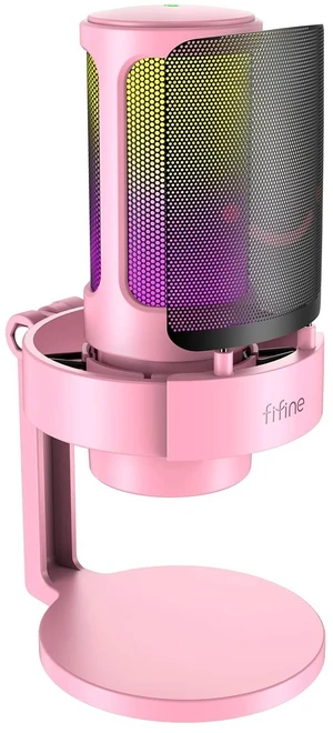 FIFINE A8 Pink Gaming USB Microphone, Condenser Desktop Mic for PC PS4/5 FIFINE A8 Pink Gaming USB Microphone, Condenser Desktop Mic for PC PS4/5