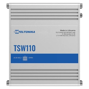 Teltonika TSW110000010 - TSW110 Industrial L2 Unmanaged Switch, 10/100/1000 Mbps Ethernet Ports, Aluminum Housing, 10 Gbps Bandwidth - with DC Power Cable Teltonika TSW110000010 - TSW110 Industrial L2 Unmanaged Switch, 10/100/1000 Mbps Ethernet Ports, Aluminum Housing, 10 Gbps Bandwidth - with DC Power Cable
