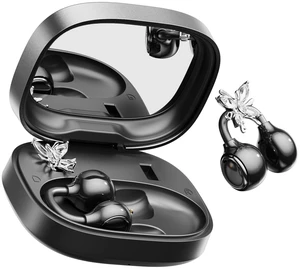 WUYUEGE Open Ear Clip on Earbuds Bluetooth 6.0, Powder Case with LED Mirror, Detachable Crystal Butterfly Ear Clips & Bracelet, IPX6 40H Playtime, Cute Wireless Earbuds for Women Girls Gifts (B WUYUEGE Open Ear Clip on Earbuds Bluetooth 6.0, Powder Case with LED Mirror, Detachable Crystal Butterfly Ear Clips & Bracelet, IPX6 40H Playtime, Cute Wireless Earbuds for Women Girls Gifts (B